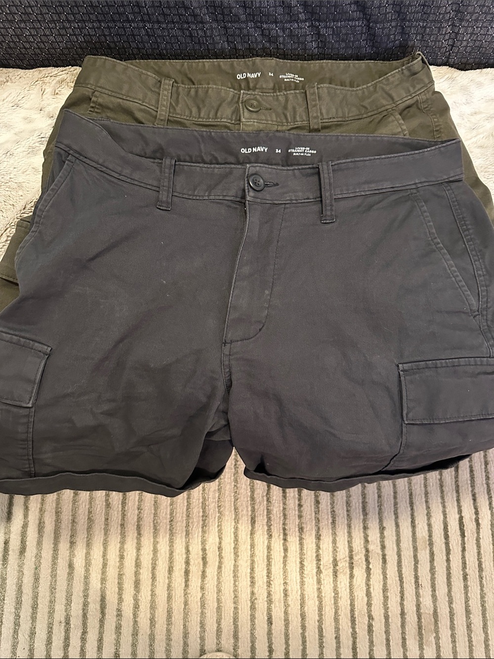 Old Navy Men's Cargo Shorts - Black and Olive